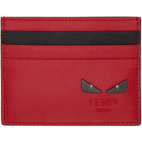 fendi card holder red